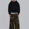 Pullover Bitten-hoodie in zwart