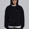 Pullover Bitten-hoodie in zwart
