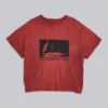 Quasi-rood cropped T-shirt