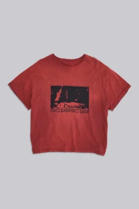 Quasi-rood cropped T-shirt
