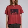 Quasi-rood cropped T-shirt