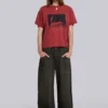 Quasi-rood cropped T-shirt