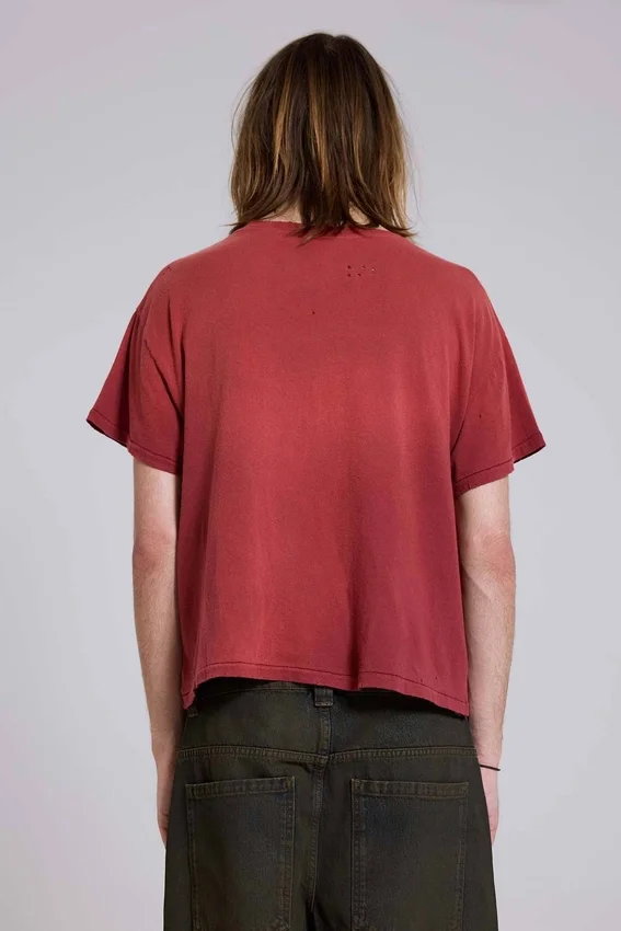 Quasi-rood cropped T-shirt