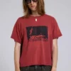Quasi-rood cropped T-shirt