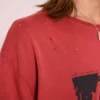 Quasi-rood cropped T-shirt