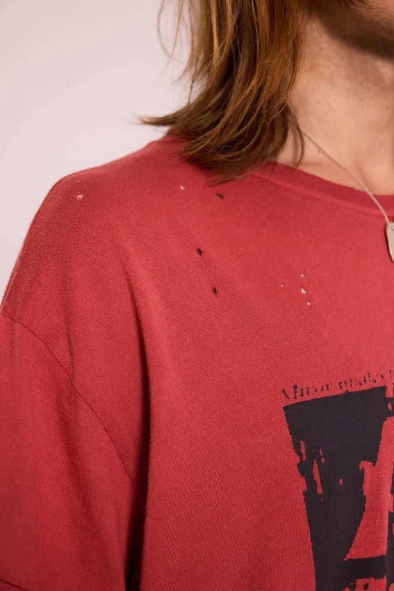 Quasi-rood cropped T-shirt