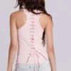 Ramona Burnout-vesttop in roze