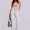 Ramona Burnout-vesttop in roze