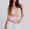 Ramona Burnout-vesttop in roze