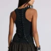 Ramona Burnout-vesttop in zwart