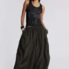 Ramona Burnout-vesttop in zwart