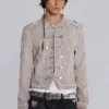 Rebel-militaire jas in kleikleur