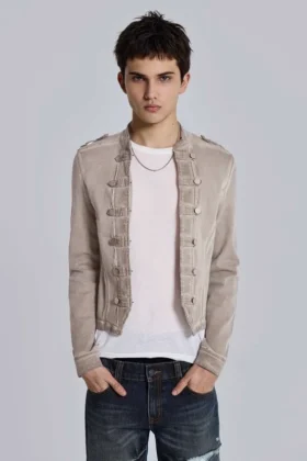 Rebel-militaire jas in kleikleur