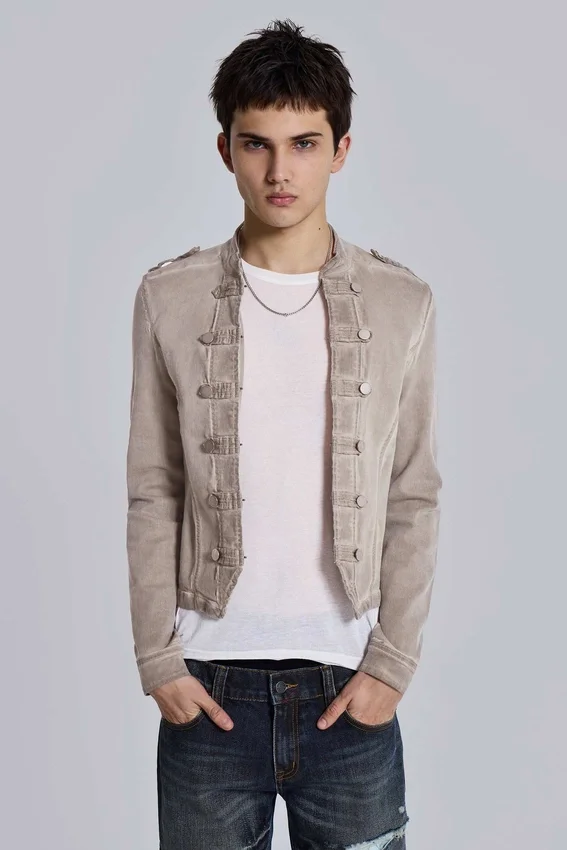 Rebel-militaire jas in kleikleur