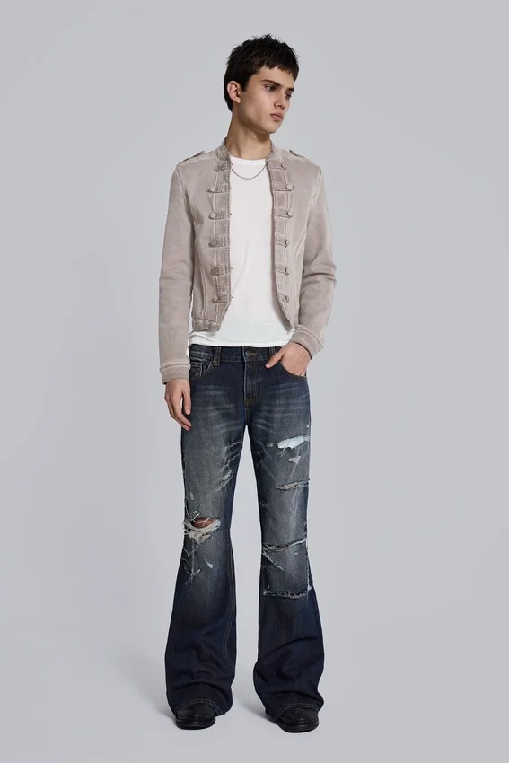 Rebel-militaire jas in kleikleur