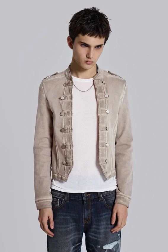 Rebel-militaire jas in kleikleur