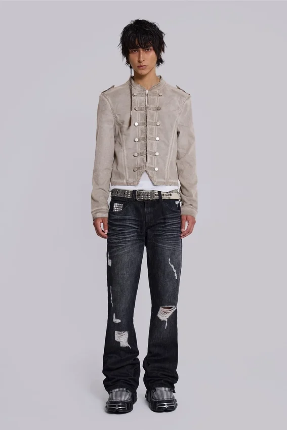 Rebel-militaire jas in kleikleur