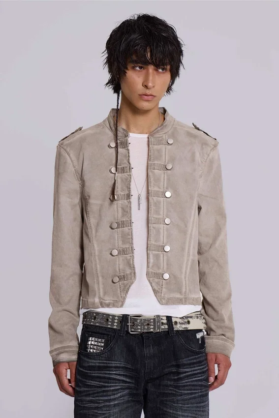 Rebel-militaire jas in kleikleur
