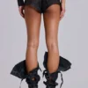 Rebel Military minishort van PU-leer