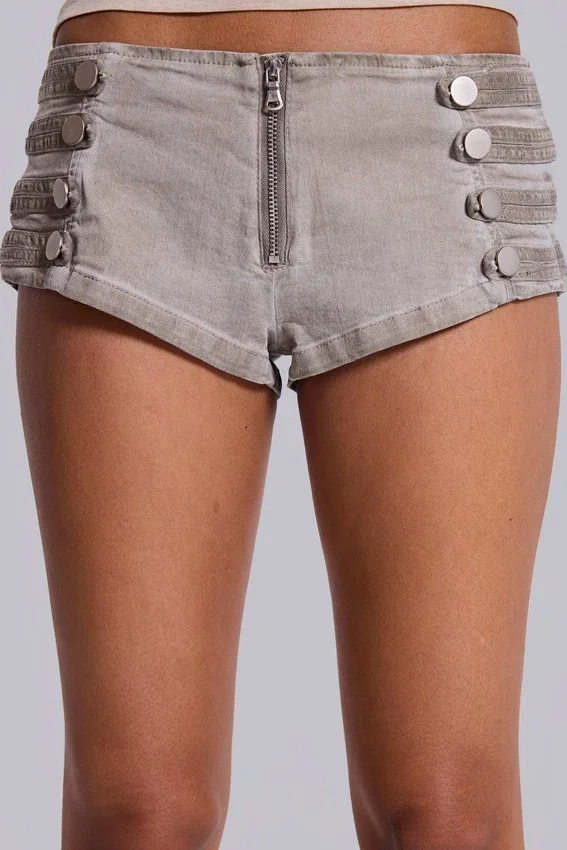 Rebel Military minishorts in kleikleur