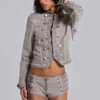 Rebel Military minishorts in kleikleur