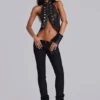 Rebel Military PU-leren top