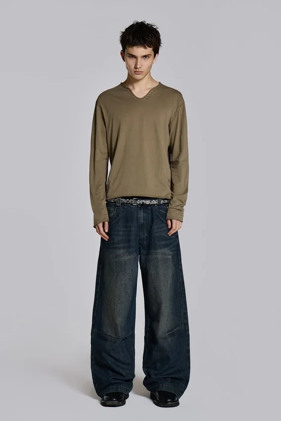 Middenblauwe Slub Colossus Jeans