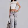 Rider-jeans met lage taille en rechte pijpen in Painter