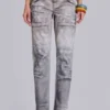 Rider-jeans met lage taille en rechte pijpen in Painter
