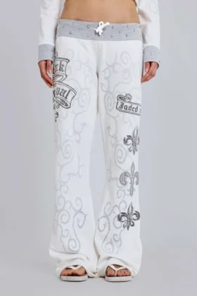 Rock Revival joggingbroek met grafische print en studs