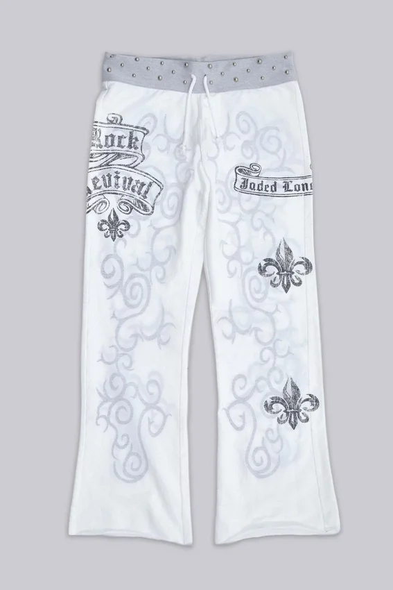 Rock Revival joggingbroek met grafische print en studs