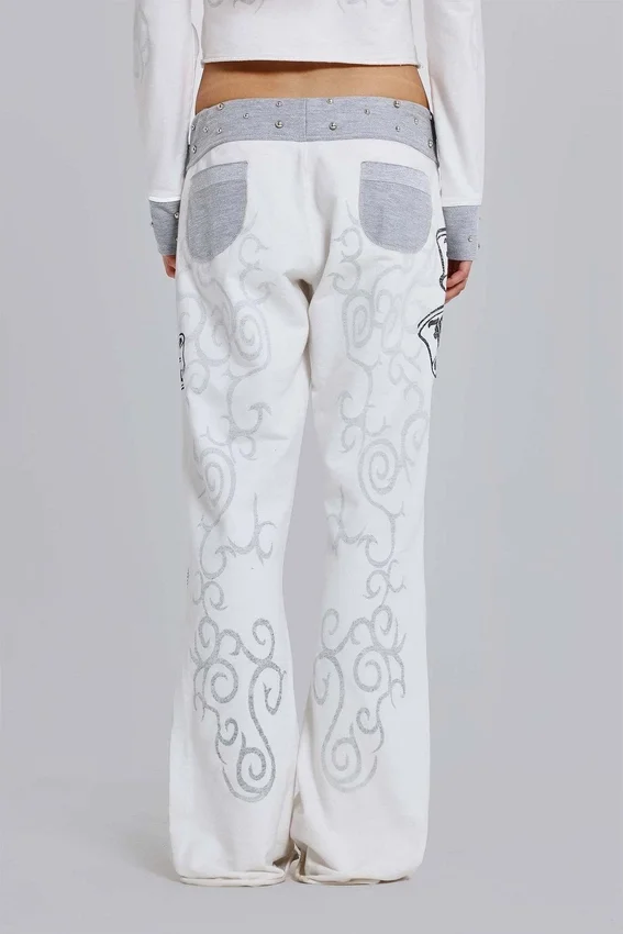 Rock Revival joggingbroek met grafische print en studs