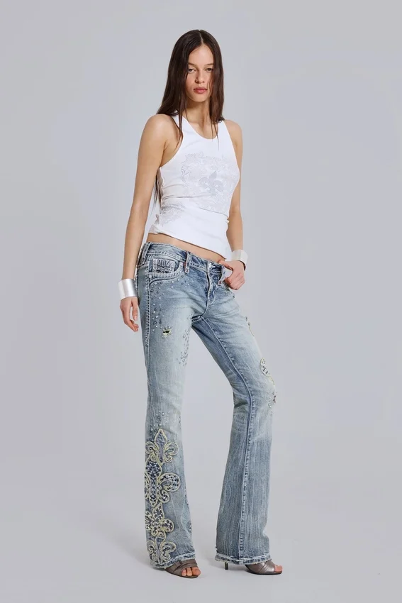 Rock Revival Madison bootcut-Jeans met versieringen