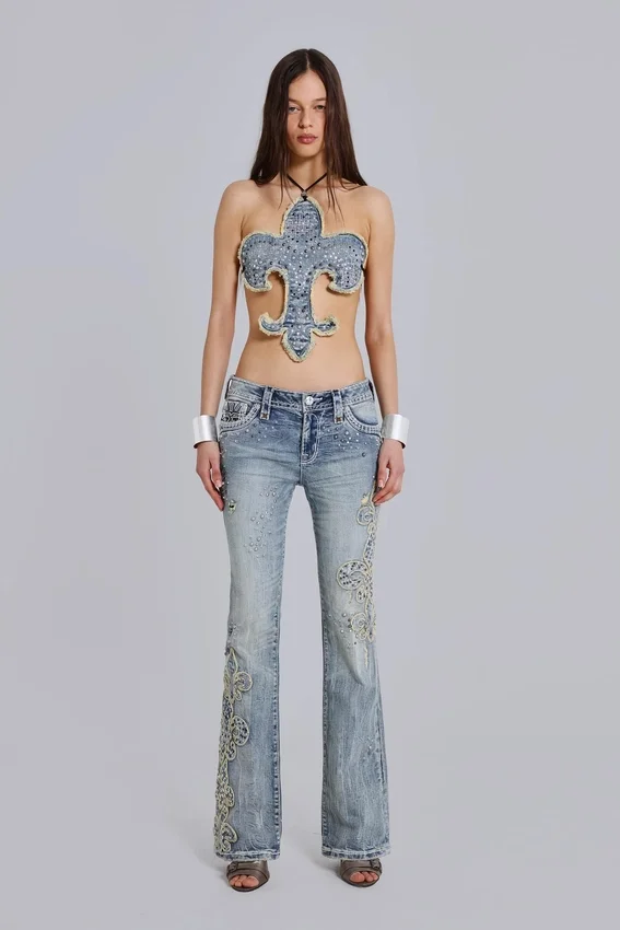 Rock Revival Madison bootcut-Jeans met versieringen