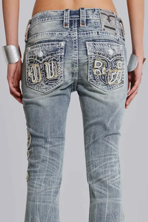 Rock Revival Madison bootcut-Jeans met versieringen