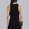 Rock Revival mini-jurk met strass Fleur de Lis-vest