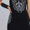 Rock Revival mini-jurk met strass Fleur de Lis-vest