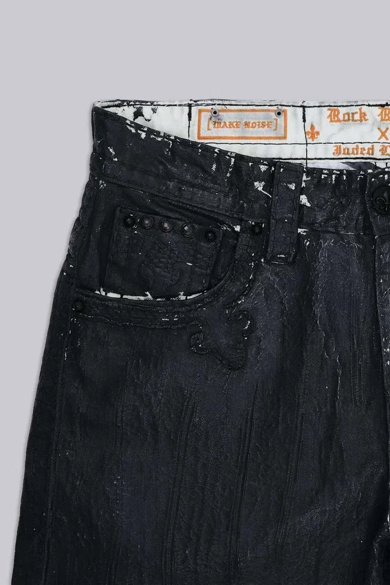 Rock Revival Moto Wax-Jeans