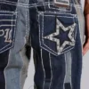 Rock Revival Patchwork Flag Rider-Jeans