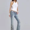 Rock Revival Rhinestone Fleur de Lis vesttop