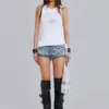 Rock Revival Rhinestone Fleur de Lis vesttop