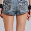 Rock Revival versierde denim minishorts