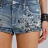 Rock Revival versierde denim minishorts