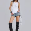 Rock Revival versierde denim minishorts
