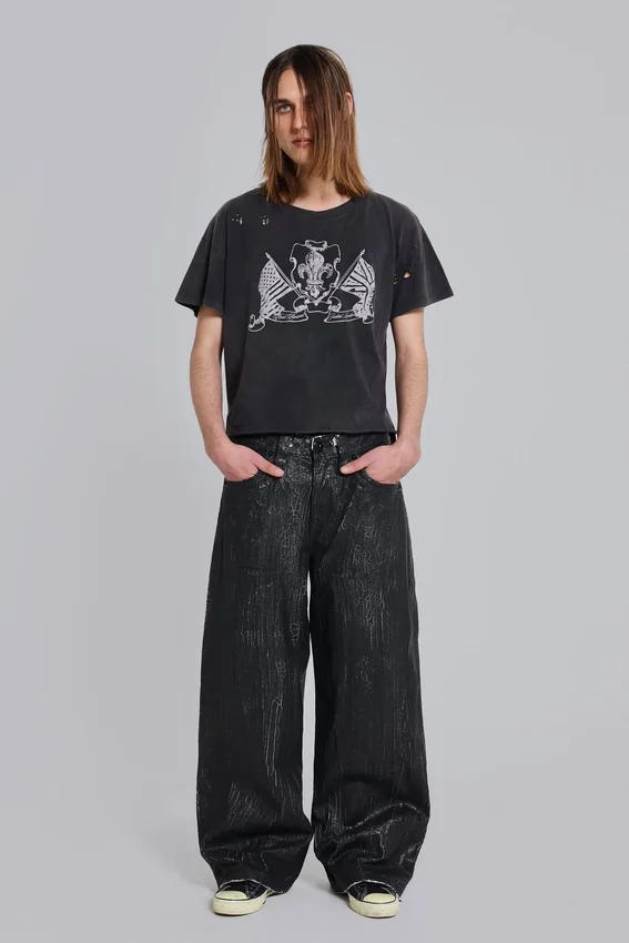 Rock Revival verweerd National cropped T-shirt