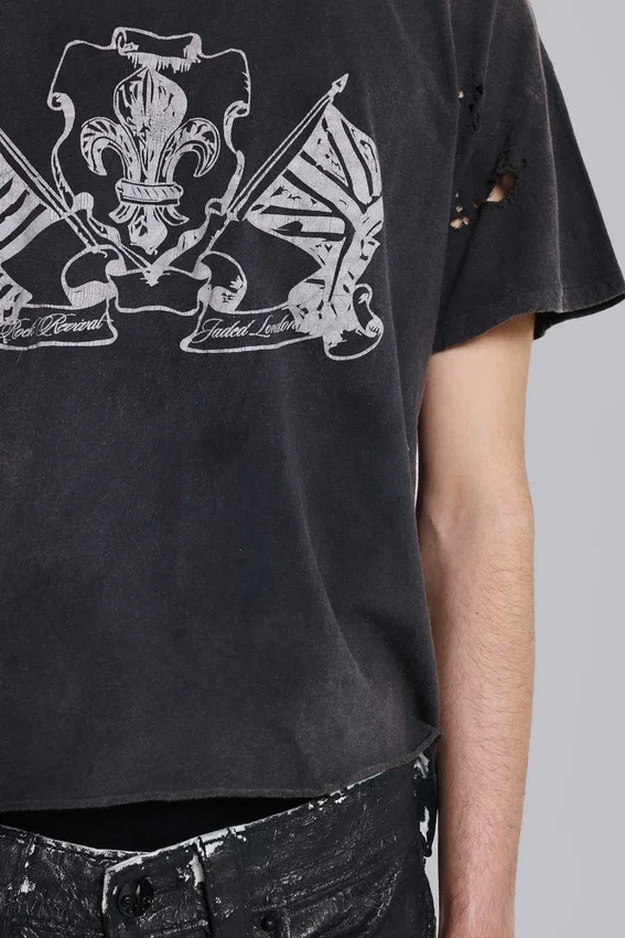 Rock Revival verweerd National cropped T-shirt