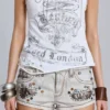 Rock Revival vest met kettingborduursel