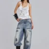 Rock Revival vest met kettingborduursel
