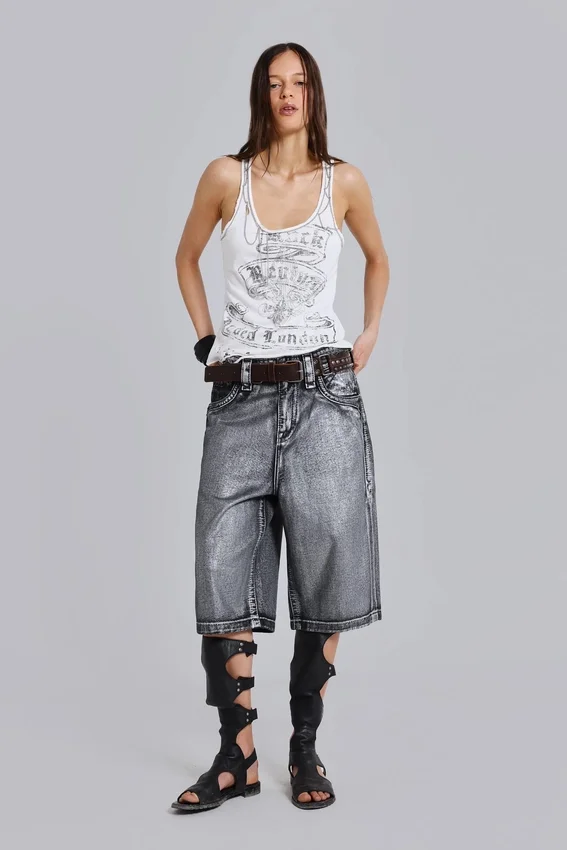 Rock Revival vest met kettingborduursel
