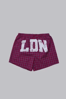 Rode geruite LDN-boxershort